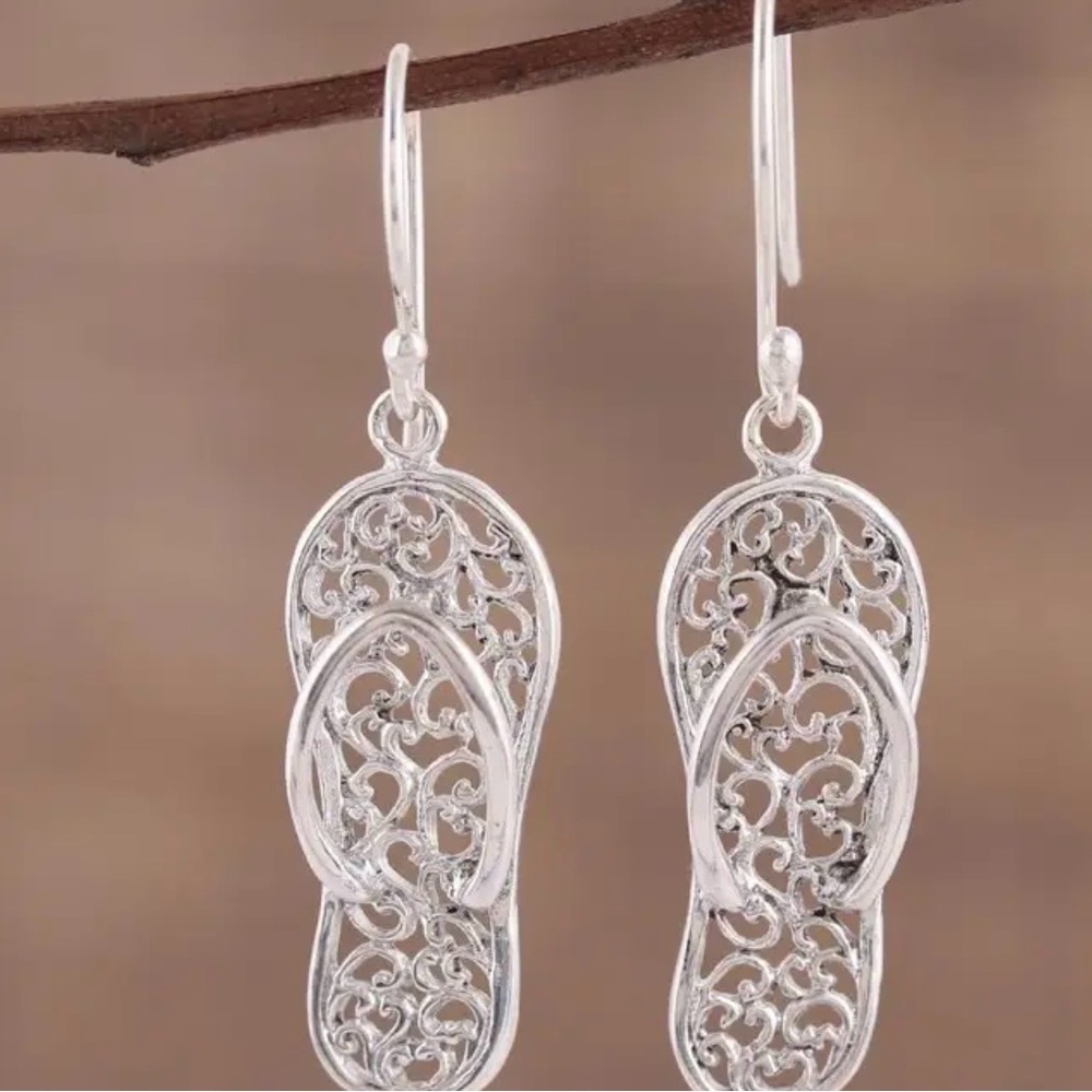 Hawaiian Slippah Dangle Earrings